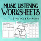 Music Listening Worksheets: Compare & Contrast Digital Resources